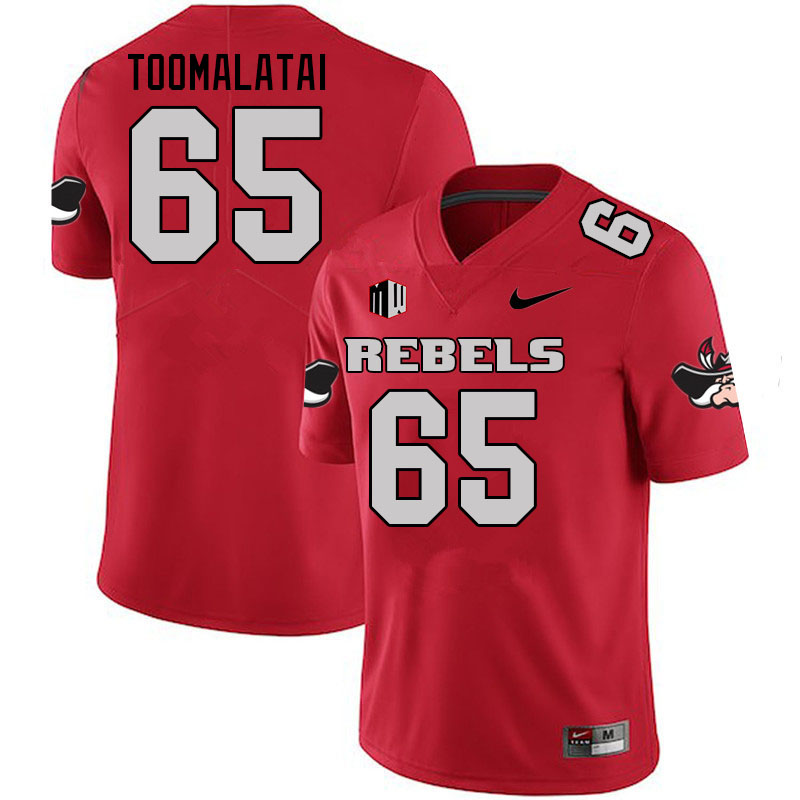 Men #65 London Toomalatai UNLV Rebels College Football Jerseys Sale-Scarlet